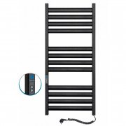 Электрический полотенцесушитель Navin Ellipse 500х1200 Digital правый окрашенная сталь черный муар 12-245052-5012