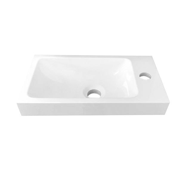 Раковина для ванної Fancy Marble Ida 400C 39,8х21,8 см штучний камінь білий матовий 1704103