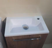 Раковина для ванної Fancy Marble Jessica 49,7 х30, 4 см штучний камінь білий матовий 3105103