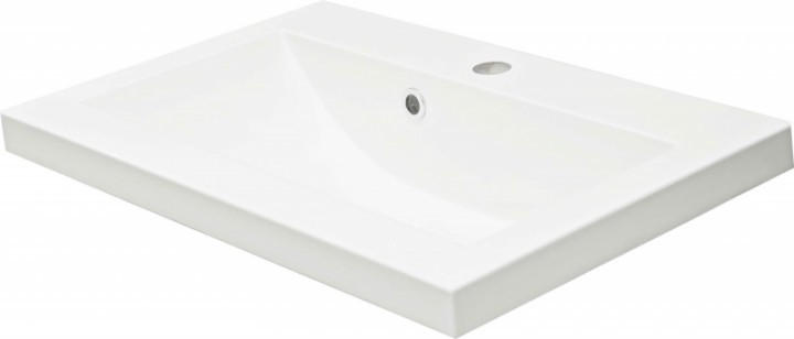 Раковина для ванной Fancy Marble Jody 59,8х38,9 см искусственный камень белый матовый 1606103