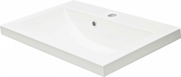 Раковина для ванной Fancy Marble Jody 59,8х38,9 см искусственный камень белый матовый 1606103