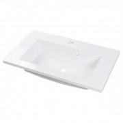 Раковина для ванної Fancy Marble Josefine Slim 79,6х39,7 см штучний камінь білий матовий 5508103