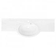 Раковина для ванной Fancy Marble Katja 140х49,6 см искусственный камень белый матовый 2414103