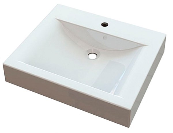 Раковина для ванной Fancy Marble Lily 60х50 см искусственный камень белый матовый 4206103