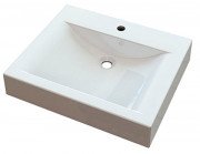 Раковина для ванной Fancy Marble Lily 60х50 см искусственный камень белый матовый 4206103