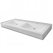 Раковина для ванної Fancy Marble Lily подвійна 119,9х49, 8 см штучний камінь білий матовий 4212203