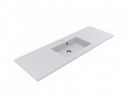 Раковина для ванной Fancy Marble Linda 150х50 см искусственный камень белый матовый 9515103