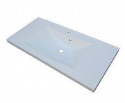 Раковина для ванной Fancy Marble Lucia 100х48 см искусственный камень белый матовый 1310103