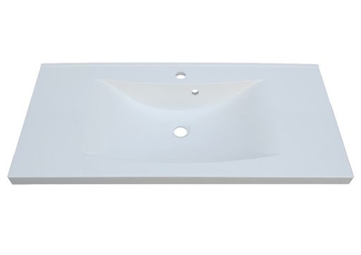 Раковина для ванної Fancy Marble Lucia 80х48 см штучний камінь білий матовий 1308103