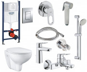Комплект Grohe Mega Bundle унитаз с инсталляцией и набор смесителей для ванной 39587MB1
