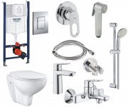 Комплект Grohe Mega Bundle унитаз с инсталляцией и набор смесителей для ванной 39587MB1