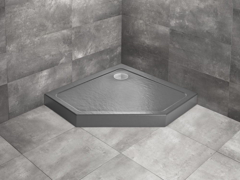 Душовий піддон Radaway Doros Compact Stone Anthracite 90x90 см під камінь акрил антрацит SDRPTP9090-05-64S
