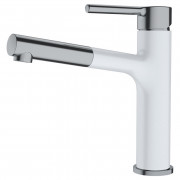 Смеситель для кухни Franke Centro с выдвигающейся лейкой белый 115.0621.549