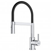 Змішувач для кухні Franke Lina з висувною лійкою хром/чорний 115.0626.085