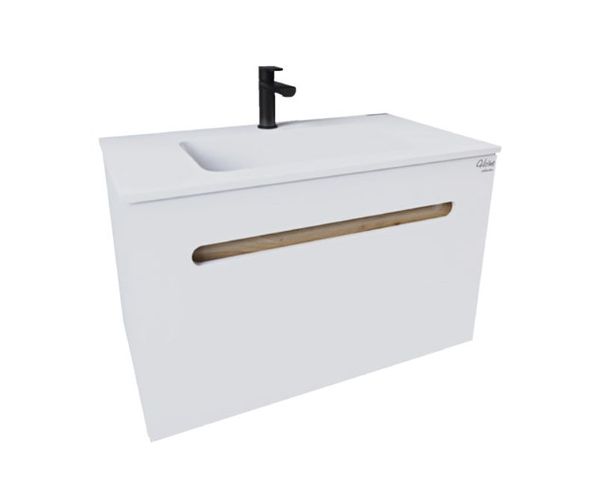 Тумба под раковину Radaway Laura 60 подвесная ДСП/МДФ белый глянец M01060-01-01