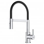 Змішувач для кухні Franke Lina з висувною лійкою хром/чорний 115.0626.085