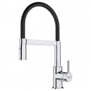 Змішувач для кухні Franke Lina з висувною лійкою хром/чорний 115.0626.085