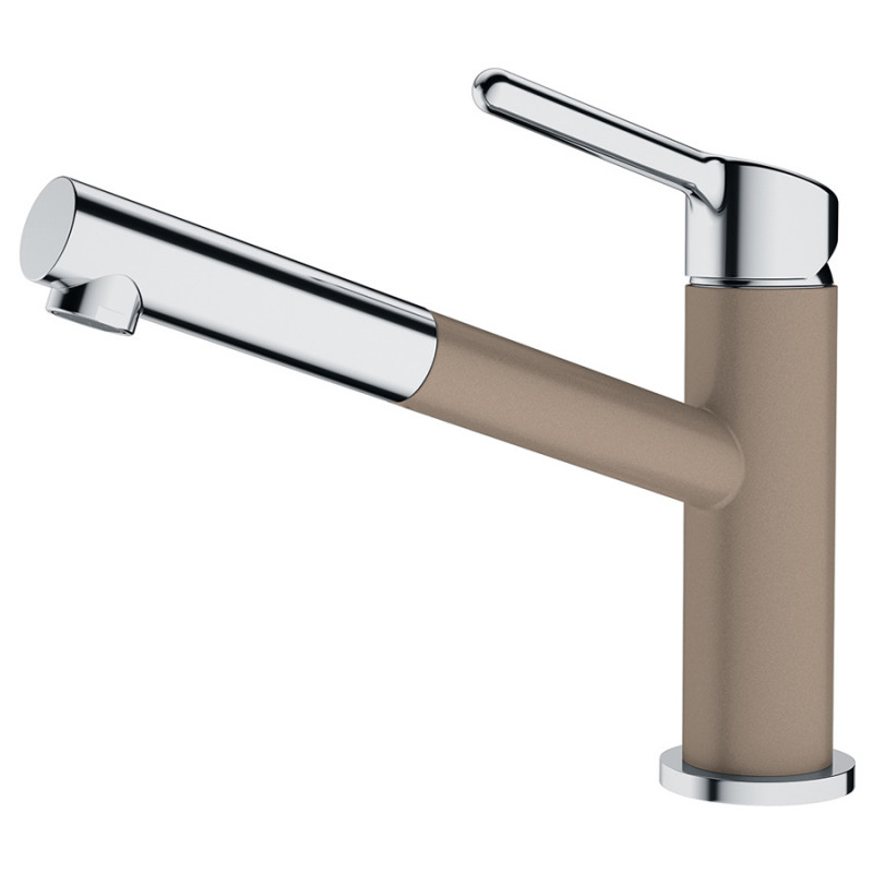 Смеситель для кухни Franke Orbit Pull Out с выдвижной лейкой миндаль 115.0623.147