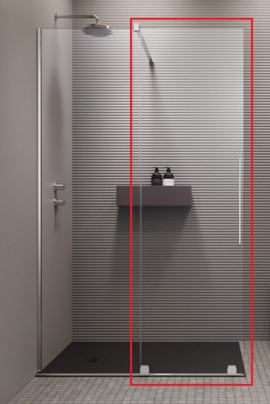 Створення душових дверей Radaway Furo Walk-in 160 розсувна 83.8х200 см ліва хром/прозоре скло 10106838-01-01L