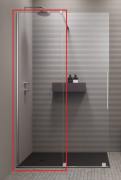 Нерухома стінка душових дверей Radaway Furo Walk-in 90 44.4х200 см прозоре скло 10110444-01-01
