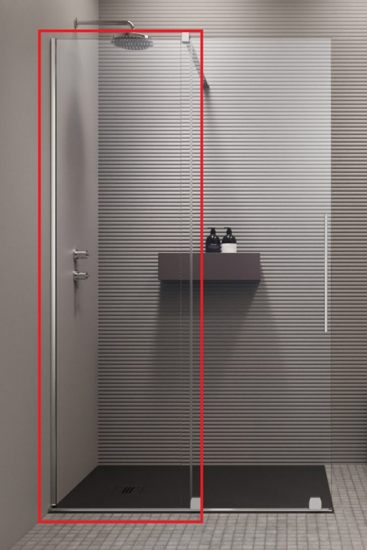 Неподвижная стенка душевой двери Radaway Furo Walk-in 140 69.4х200 см прозрачное стекло 10110694-01-01