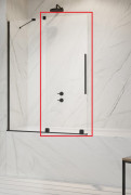 Шторка для ванной Radaway Furo Black PND II Door 738 L раздвижная 73,8х150 см левая черный/прозрачное стекло 10109738-54-01L
