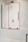 Шторка для ванной Radaway Furo Black PND II Door 738 L раздвижная 73,8х150 см левая черный/прозрачное стекло 10109738-54-01L