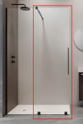 Створка душових дверей Radaway Furo Black Walk-in 140 L розсувна 73.8х200 см ліва чорний/прозоре скло 10106738-54-01L