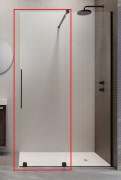 Створка душевой двери Radaway Furo Black Walk-in 140 R раздвижная 73.8х200 см правая черный/прозрачное стекло 10106738-54-01R