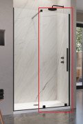 Створка душових дверей Radaway Furo Black DWJ 120 L розсувна 62,2х200 см ліва чорний/прозоре скло 10107622-54-01L