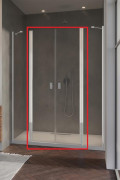 Створки душевой двери Radaway Nes 8 DWD II 83х200 см хром/прозрачное стекло 10081083-01-01