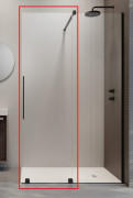 Створка душевой двери Radaway Furo Black Walk-in 90 раздвижная 48.8х200 см правая черный/прозрачное стекло 10106488-54-01R