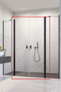 Стулки душових дверей Radaway Nes 8 Black DWD II 73х200 см чорний/прозоре скло  10081073-54-01