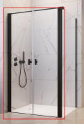 Душові двері Radaway Nes 8 Black DWD+S 110х200 см чорний/прозоре скло 10081110-54-01
