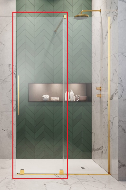 Створка душевой двери Radaway Furo Gold Walk-in 140 раздвижная 73.8х200 см правая золото/прозрачное стекло 10106738-09-01R