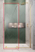 Стул душових дверей Radaway Furo Gold Walk-in 160 розсувна 83.8х200 см права золото/прозоре скло 10106838-09-01R