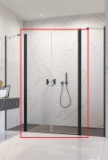 Стулки душових дверей Radaway Nes 8 Black DWD II 103х200 см чорний/прозоре скло 10081030-54-01