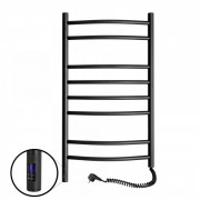 Рушникосушарка електрична Navin Камелія 480х800 правий сенсор із таймером пофарбована сталь чорний муар 12-207033-4880