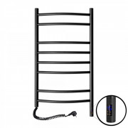 Электрический полотенцесушитель Navin Камелия 480х800 левый сенсор с таймером окрашенная сталь черный муар 12-207133-4880