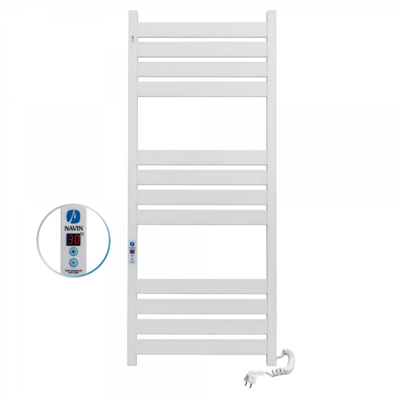 Электрический полотенцесушитель Navin Largo 500х1200 Digital правый окрашенная сталь белый бархат 12-844052-5012