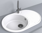 Мийка для кухні Fancy Marble Vermont 77х50 см мармур білий 113080001