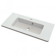 Раковина для ванной Fancy Marble Annabelle 89,5х39,9 см искусственный камень белый матовый 4009103