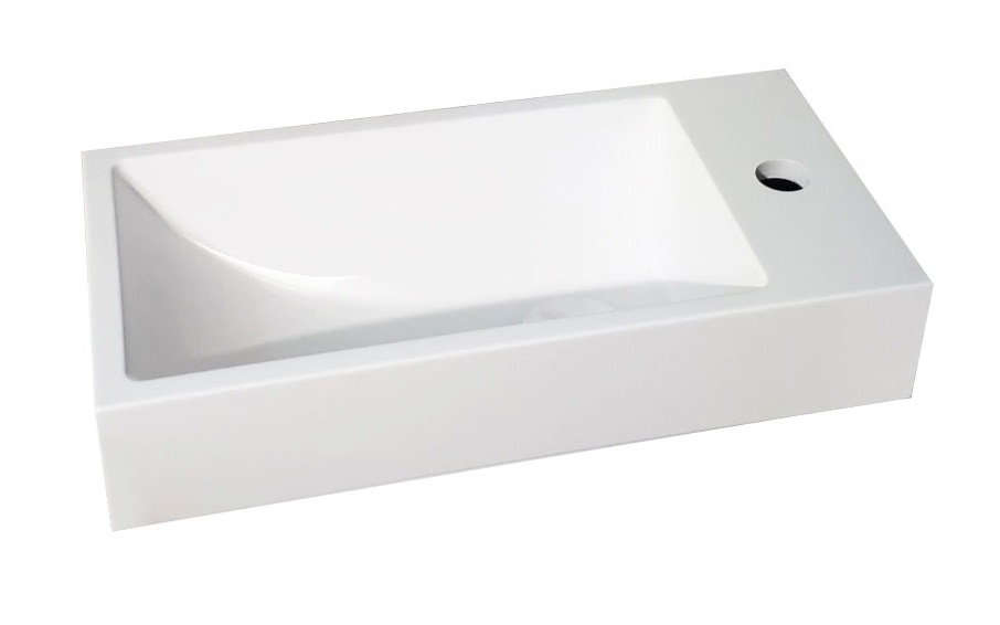 Раковина для ванной Fancy Marble Martina 49,6х24,8 см искусственный камень белый матовый 5305103