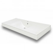 Раковина для ванної Fancy Marble Nadja 120х50 см штучний камінь білий матовий  0212103