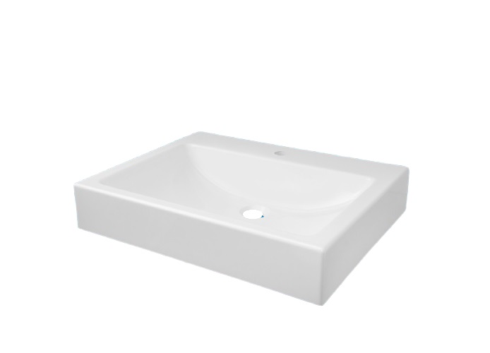 Раковина для ванной Fancy Marble Nicole 59,6х46,6 см искусственный камень белый матовый 3206103