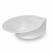 Раковина для ванної Fancy Marble Nila 42х43, 5 см штучний камінь білий матовий 7305103