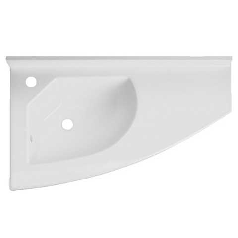 Раковина для ванної Fancy Marble Patricia 80х44,4 см ліва штучний камінь білий матовий 6608303