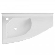 Раковина для ванної Fancy Marble Patricia 80х44,4 см ліва штучний камінь білий матовий 6608303