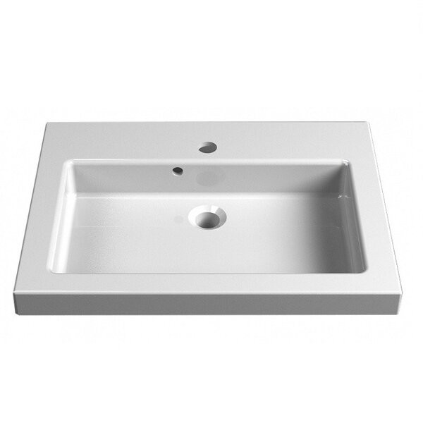 Раковина для ванної Fancy Marble Pauline 59,7х45,5 см штучний камінь білий матовий 2506103