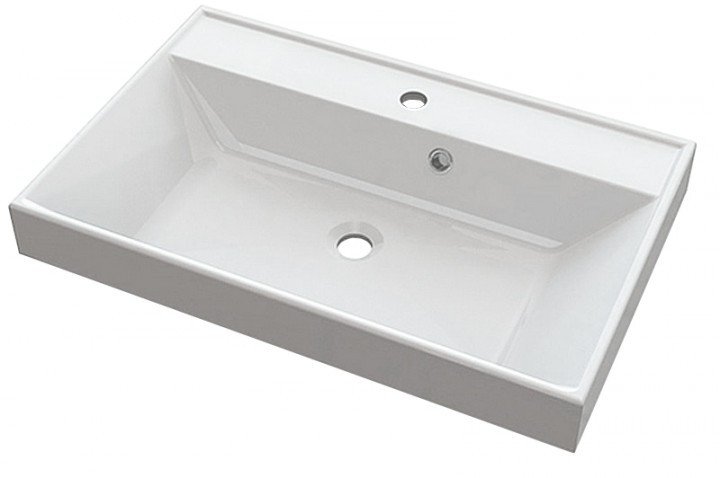 Раковина Fancy Marble Signe 70х45 см штучний камінь білий матовий 0407103